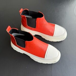 NCUB Red Orange Platform Chelsea Sneaker Boots – EU 37 / US 7